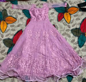 Elegant Pink Floral Gown