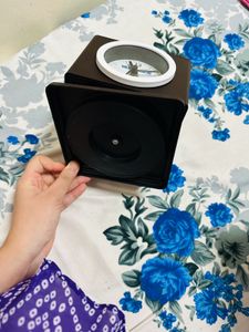 Pencil Holder Brown Color With Clock