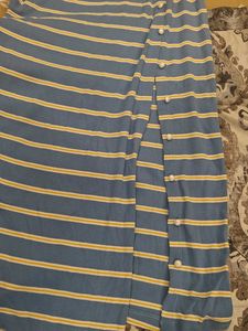 Striped Stretchable Bodycon Midi Dress