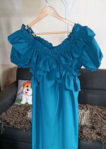 Blue Ruffle Dress