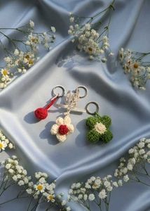 3 Crochet Flower Keychains combo