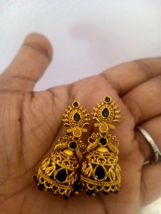 Gold Jhumka Earrings
