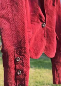 Zara TRF Premium Red Corduroy Blazer for Women