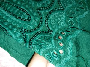 Chickenkari kurti in green colour