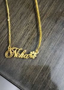 Neha- Named Gold Plated necklace/Chain