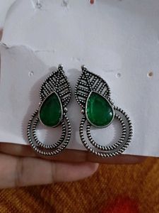 Green Stone Earrings