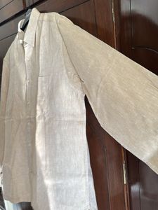 Linen Blend Button-Down Shirt