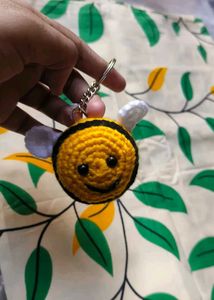 Bee Crochet Keychain