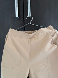 Beige Casual Pants