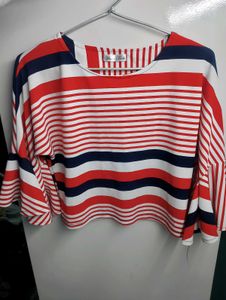 Striped Bell Sleeve Top