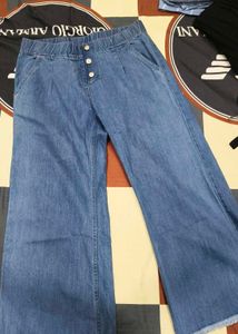 Wide Leg Denim Pants