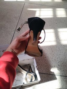 Chic Black Fuzzy Sandals