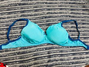 Branded Padded Bra Blue Colour