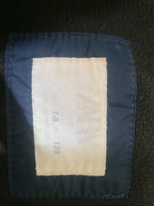 Navy Blue Puffer Jacket with Hood