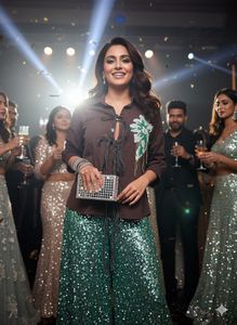 Indo-Italian Glam: Gilded Earth Blouse! 🤎✨