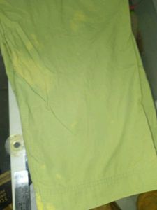 Green Casual 3/4 Shorts