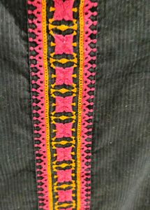 Branded Black Cotton Kurta