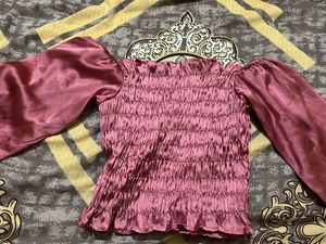 Crop Top, Rose Colour ,Party Wear