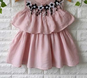 Pink Flower Girl Dress