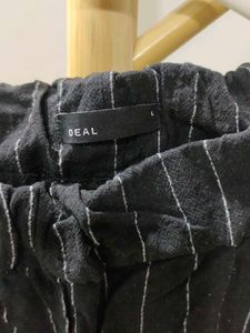 Black Pinstripe Trousers