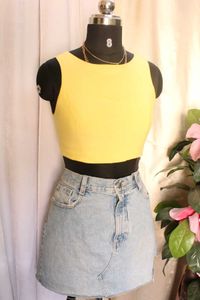 Forever 21 Yellow Crop Top