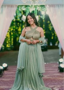 Mint Green Halter Top Lehenga