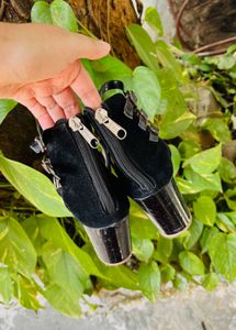 Black Ankle Wrap Heels