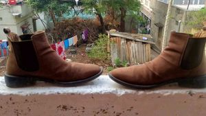 Brown Suede Chelsea Boots