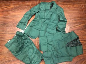 Stylish Green Three Piece Suit Set