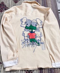 Beige colour Popcorn Shirt Full sleeve