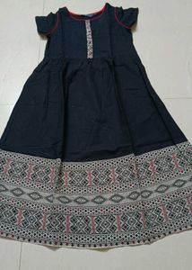 Black Dress with Geometric Pattern