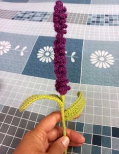 Elegant Handmade Crochet Lavender Flower Stick