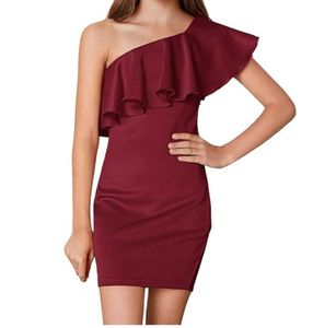 Burgundy Off Shoulder Dress