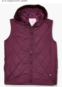 Girls' Puffed Sleeveless Jacket with Hood (4-6yrs)