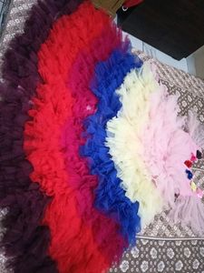 Full flare multi colour princess gown for girls