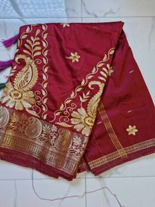 Elegant Maroon Saree