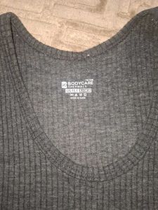 Gray Ribbed Tank Top tharmal