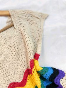 Pinterest Crochet Multicolored Layer Top A
