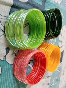 Glass Bangles Combo Set Of 4