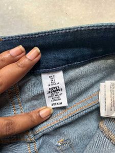 H&amp;M Dark Blue Skinny Curvy Jeggings