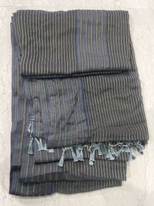 Stripped Grey Lightweight Saree