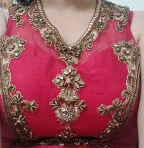 Ethnic Red Gown