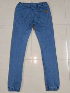 Blue Denim Jogger Pants