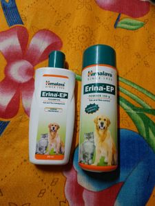 Combo of Himalaya Erina-EP Dog Shampoo & Powder