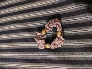 Cute Floral Hair Tie with Beads
