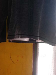 Gray Collared Long Sleeve Top