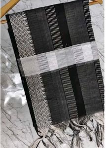 Black &amp; White Patterned Scarf