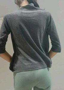 Gray 3/4 Sleeve Sweatshirt