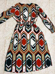 Patterned Midi Dress