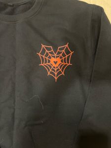 Heart Web Black Sweatshirt